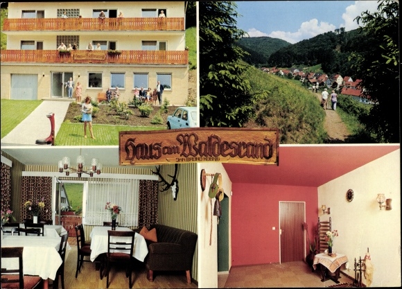 Ansichtkaart Lonau Herzberg am Harz, huis aan de bosrand, buiten- en binnenaanzicht