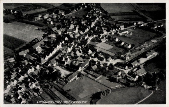Postcard Langquaid in Lower Bavaria, aerial photograph