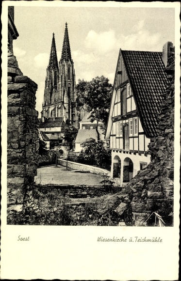 PC Soest North Rhine Westphalia, meadow church, pond mill
