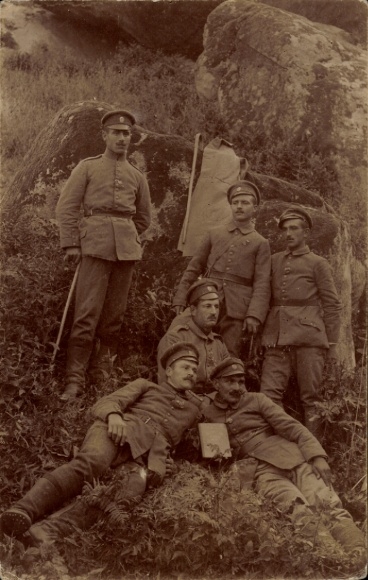 Photo Postcard Bulgarian soldiers, group photo, I WW