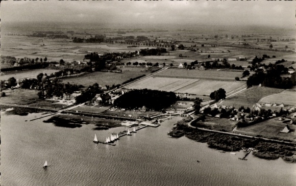 Ak Lembruch am Dümmersee, totaalbeeld, luchtfoto