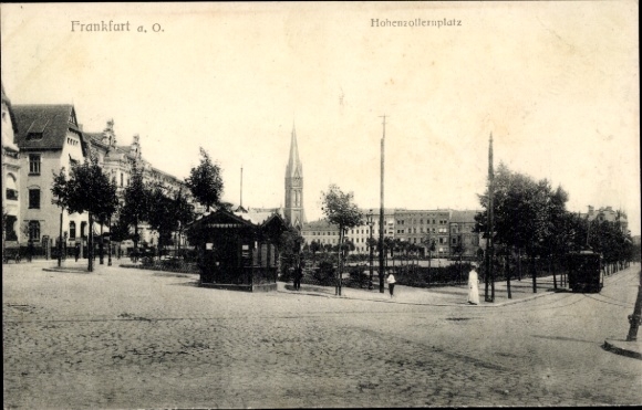 Postcard Frankfurt an der Oder, Hohenzollernplatz
