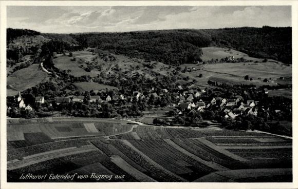 Postcard Postcard Eutendorf Gaildorf am Kocher Württemberg, aerial photograph