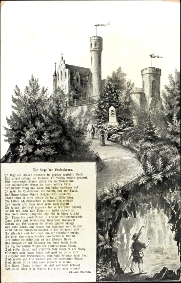 Postcard Görlitz in the Lausitz, state crown, legend