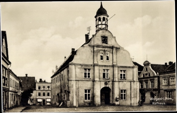 Ak Wolgast in Mecklenburg Vorpommern, Rathaus