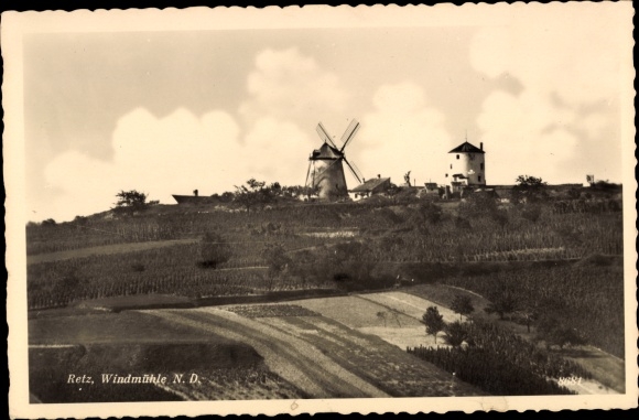 Ak Retz Niederösterreich, Windmühle