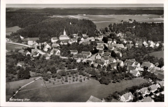 Ak Bellenberg in Schwaben, Fliegeraufnahme