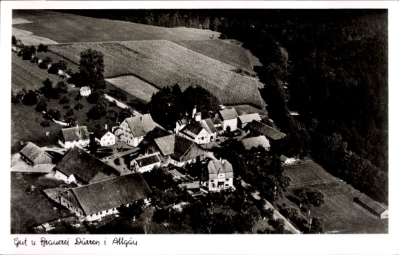 Postcard Dürren Kißlegg in the Allgäu, aerial photograph