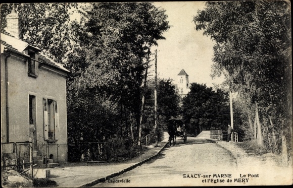 KP Saacy sur Marne Seine et Marne, Le Pont et l'Eglise de Mery