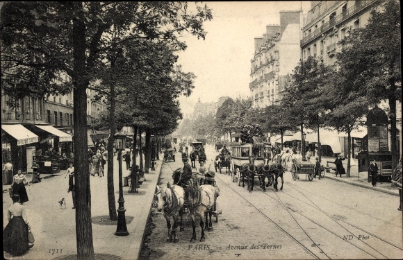 Ansichtkaart Parijs XVII, Avenue des Ternes