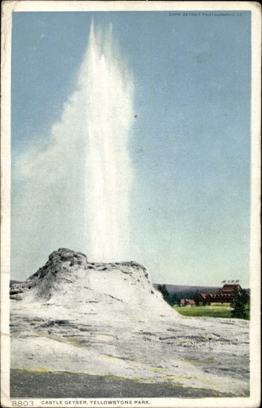 Ak Wyoming VS, Yellowstone National Park, kasteelgeiser