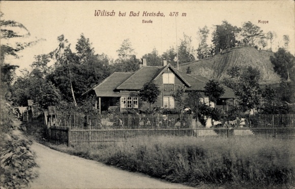 Postcard Wilisch Kreischa near Dresden, Wilischbaude