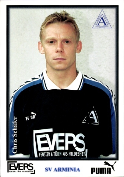 Autogrammkarte Fußballer Chris Schäfer, SV Arminia Hannover, Autogramm