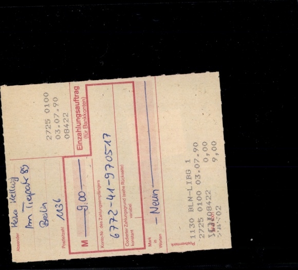 Michel No. 3347 on payment order