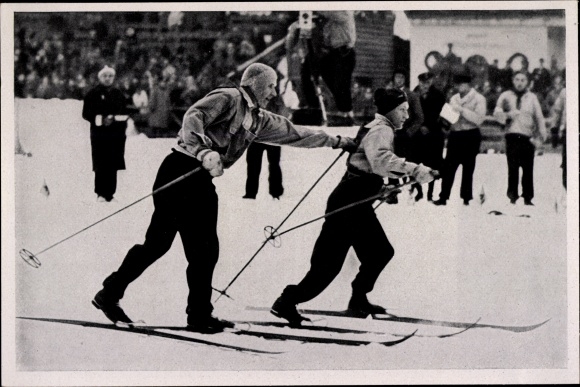 Collection picture Olympia 1936, Finnish ski team, Nurmela, Karppinen