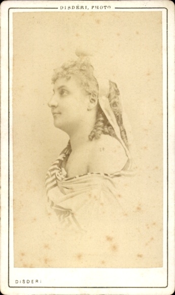CdV Portrait, Young Woman in Profile
