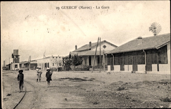 Postcard Guercif Morocco, La Gare