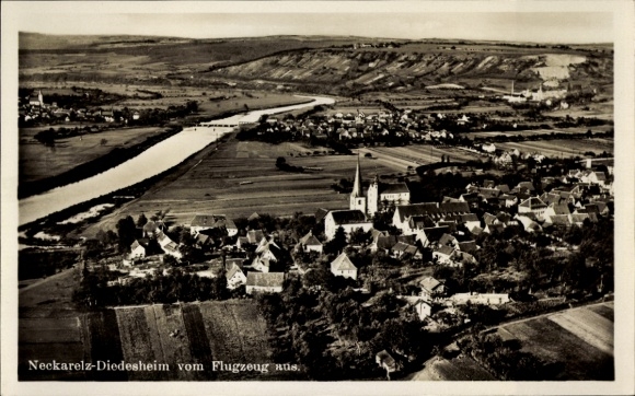 KP Diedesheim Neckarelz Mosbach am Odenwald, zdjęcie lotnicze