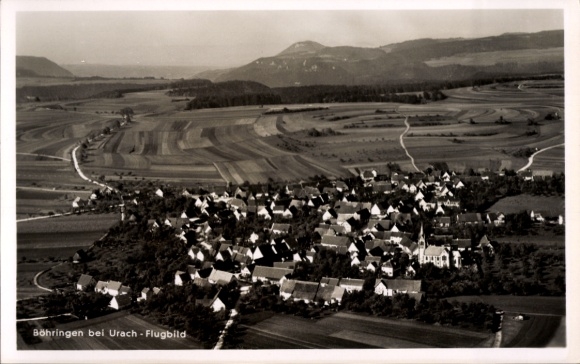 Postcard Böhringen (Urach district) in the Swabian Alb, aerial photograph