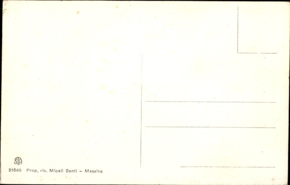 Postcard Messina Sicily, Earthquake, The Earthquake of 1908, Financial Guard Case