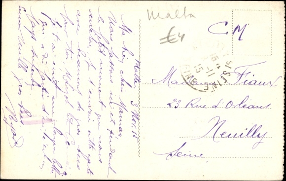 Postcard Malta, Gozo Làce Mork, lace maker, folk costume