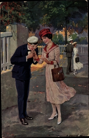 Artist PC Borrmeister, R., happy youth, lovers, kiss