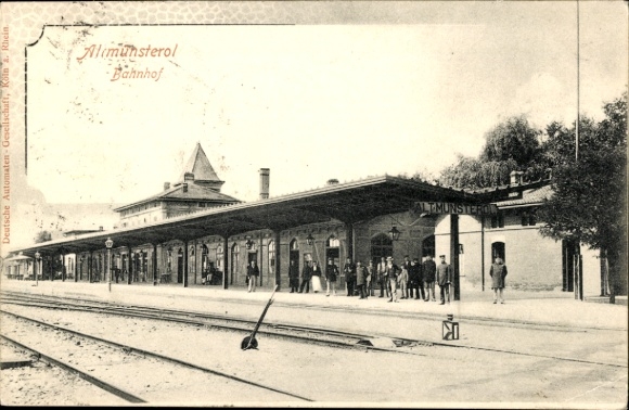 Ak Montreux Vieux Altmünsterol Elsass Haut Rhin, Bahnhof, Gleisseite