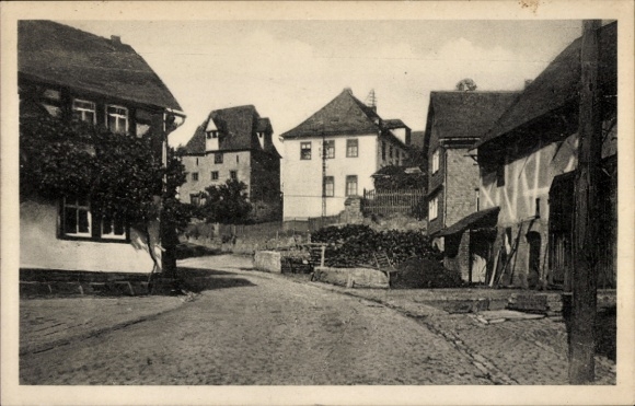PC Ehringshausen in Hesse, street area at the old chapel