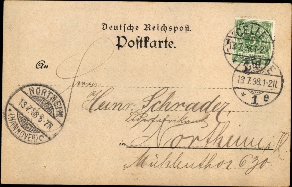 litho Celle Nedersaksen, stadhuis, kasteel, monument, bergtuin, voedselfabriek Harry Trüller