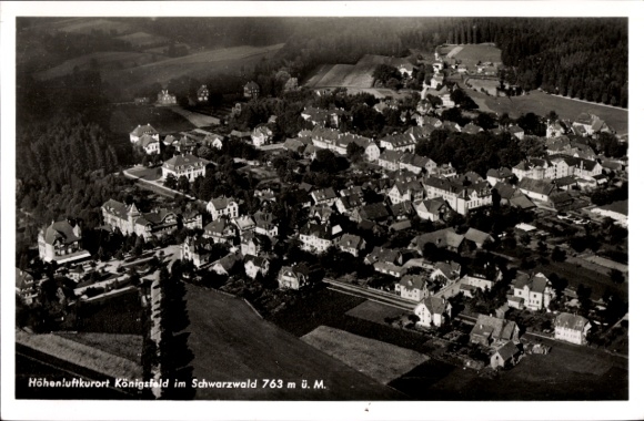 Ak Königsfeld im Schwarzwald Baden, Fliegeraufnahme