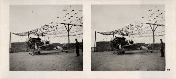 Stereo spatial image photo flying and winning No. 36, Messerschmitt Me 109, Luftwaffe