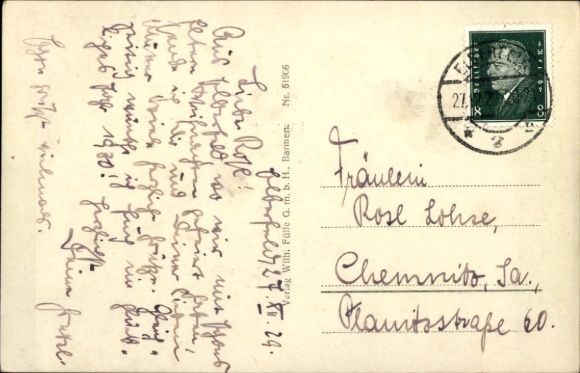 Postcard Elberfeld Wuppertal, suspension railway, Icelandic Bridge
