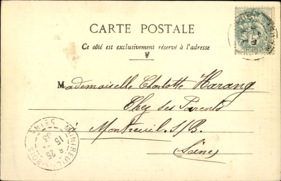 Postcard Nos Bons Agents, l'Agent crachoir, public spittoon
