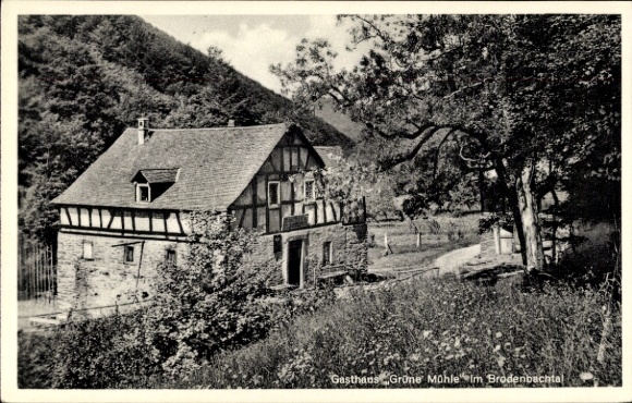 Ak Brodenbach an der Terrassenmosel, Gasthaus Grüne Mühle, Bes. Jos. Karbach