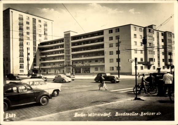 Foto Ak Berlin Wilmersdorf, Bundesallee, Berliner Straße