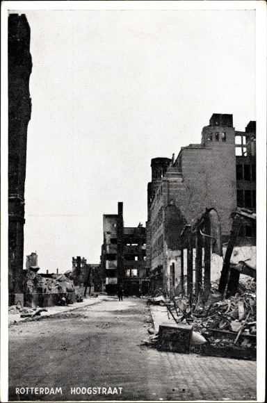 PC Rotterdam South Holland Netherlands, Hoogstraat, ruins, destruction during World War II