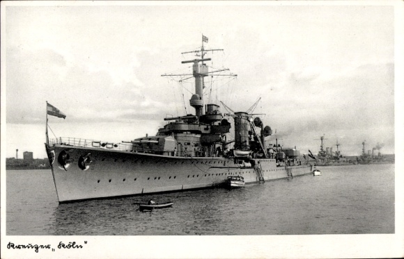 Ak Deutsches Kriegsschiff, Kreuzer Köln, Kriegsmarine