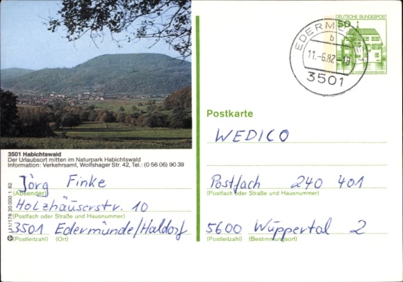 Postcard Dörnberg am Habichtswald Hesse, general view