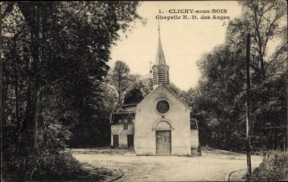 Ak Clichy sous Bois Seine Saint Denis, Chapelle Notre Dame des Anges
