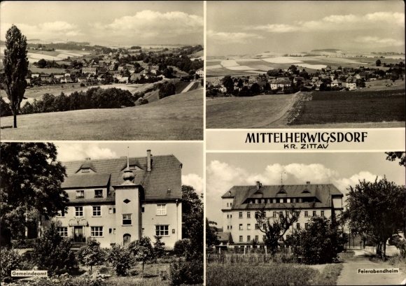 PC Mittelherwigsdorf Oberlausitz, overall view, municipal office, after-work home