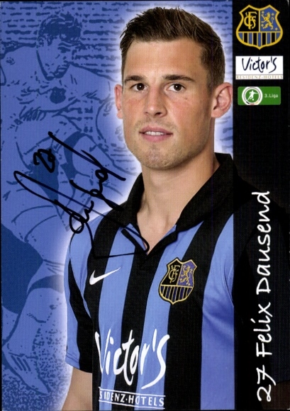 Autograph card footballer Felix Dausend, 1. FC Saarbrücken, autograph