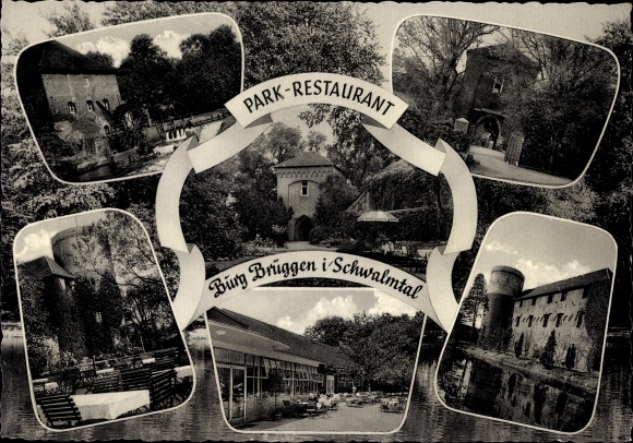 Ak Brüggen im Schwalmtal, Parkrestaurant Burg Brüggen, Außenansichten