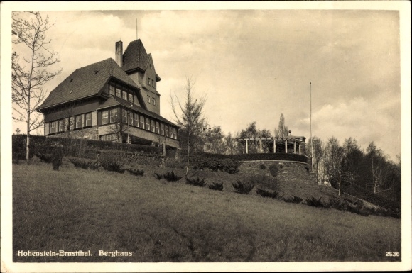Ansichtkaart Hohenstein Ernstthal in Saksen, berghuis, pergola