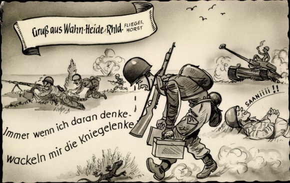 Artist Postcard Wahn Heide Cologne, Fliegerhorst, Whenever I think of it