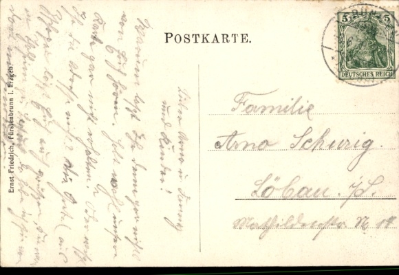 Postcard Fürstenbrunn Schwarzenberg in the Ore Mountains, portraits of people, nature view, Fürstenbrunnen