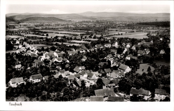 Postcard Neufrach Salem in the Bodenseekreis Baden, aerial view of many houses, rural landscape