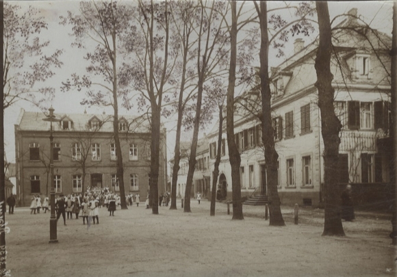 Original photo Rheine in Münsterland, NRW, Heiliggeistplatz, around 1900