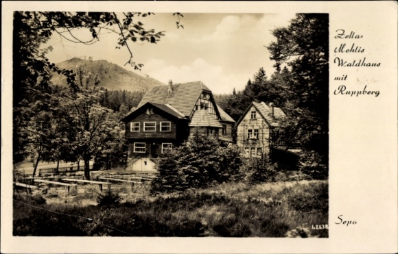 Postcard Zella Mehlis in the Thuringian Forest, Waldhaus with Ruppberg