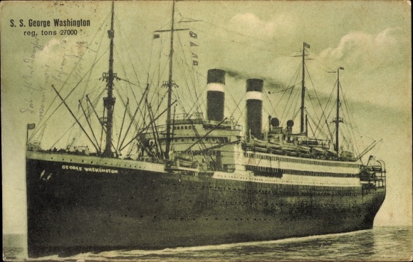 Ak Steamboat SS George Washington, United States Lines
