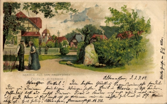 Chromo-Litho Rüttenscheid Essen in the Ruhr area, Krupp workers' colony Altenhof